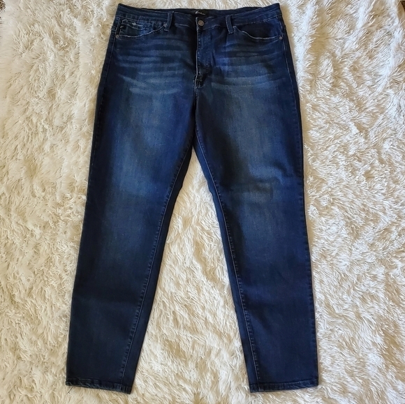 KanCan High Rise Dark Wash Skinny Jeans XL - Picture 3 of 9